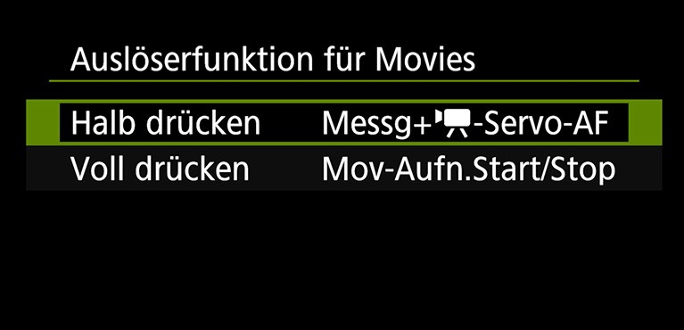 Erfahre, wie die den Video-Autofokus konfigurieren kannst.
